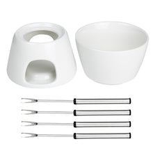 Schokoladen Fondue-Set aus Porzellan Maße: ca. 10,3 x 10,3 x 13cm