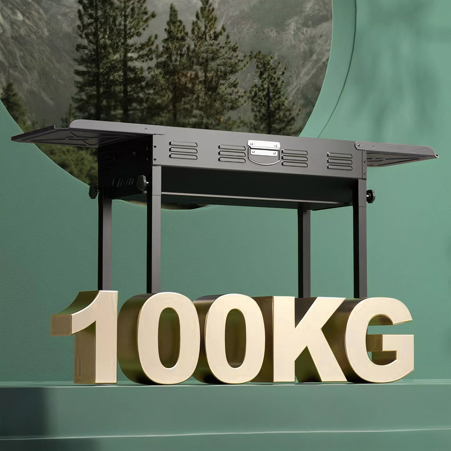 FlexiMax 100KG – Tragbarer & Praktischer Grill für schwere Lasten – Ideal für Camping, Picknicks & Kleine Terrassen Größe 30D x 117W x 68H