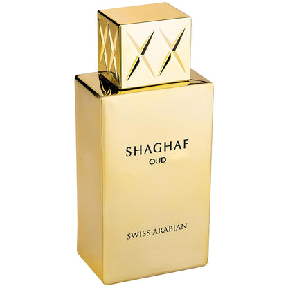 Shaghaf Oud Eau de Parfum 75mL Mouthwatering Gourmand Oud and Saffron Fragrance Long Lasting with Intense Sillage Cologne for Men and Perfume for Women by Oudh Artisan Swiss Arabian