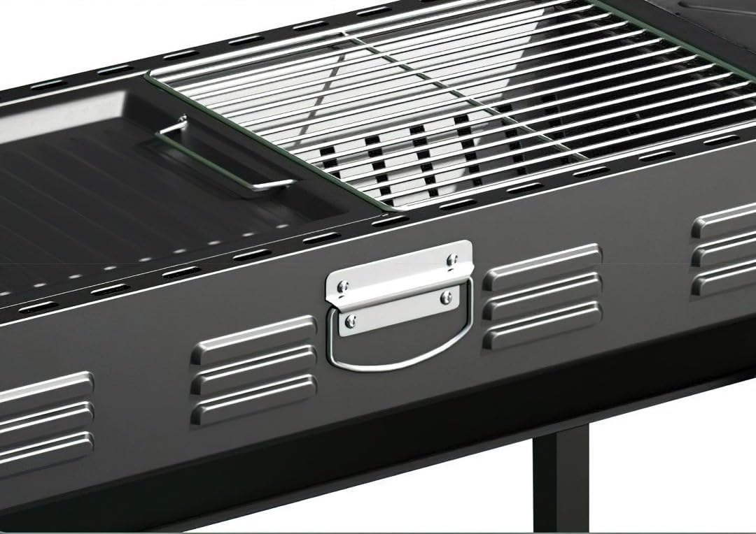 FlexiMax 100KG – Tragbarer & Praktischer Grill für schwere Lasten – Ideal für Camping, Picknicks & Kleine Terrassen Größe 30D x 117W x 68H