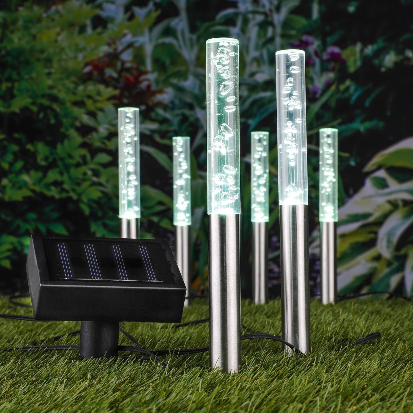 LED Solar 6er Lampenset Bubbles Maße: ca. Ø 1,7cm x H 28,5cm