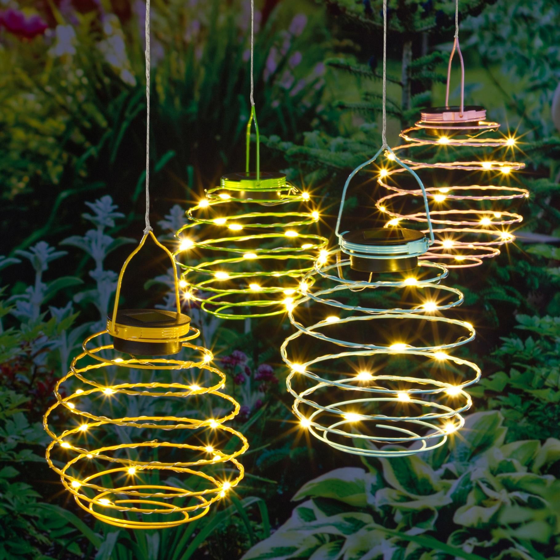 LED Solar Hängelampe Spirale Maße: Ø: 16 x H: 24cm