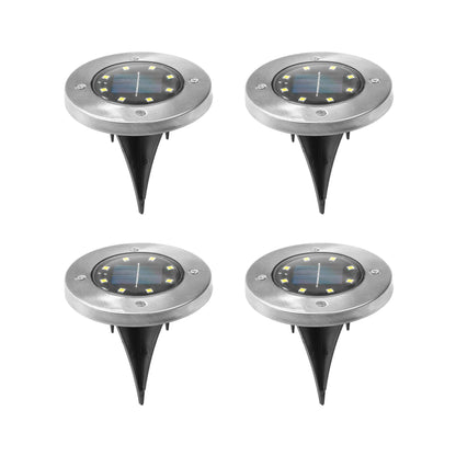 LED Solar Bodenleuchte 4er Set Maße: ca. Ø 12 x H 14cm