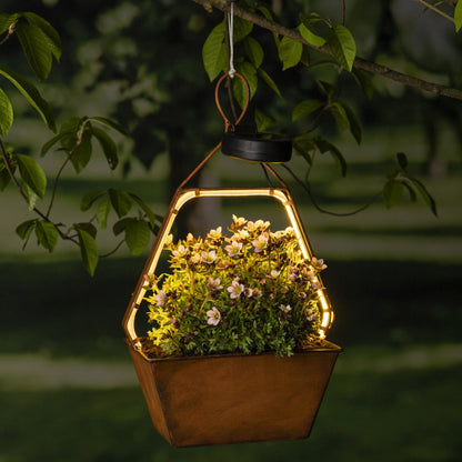 Solar Hängeleuchte mit LED-Lichterschlauch