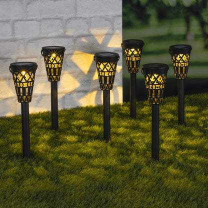 LED Solar Schattenlampe 6er Set aus Kunststoff