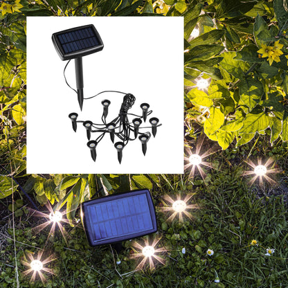 LED Solar Pflanzenstrahler mit 10 Strahler