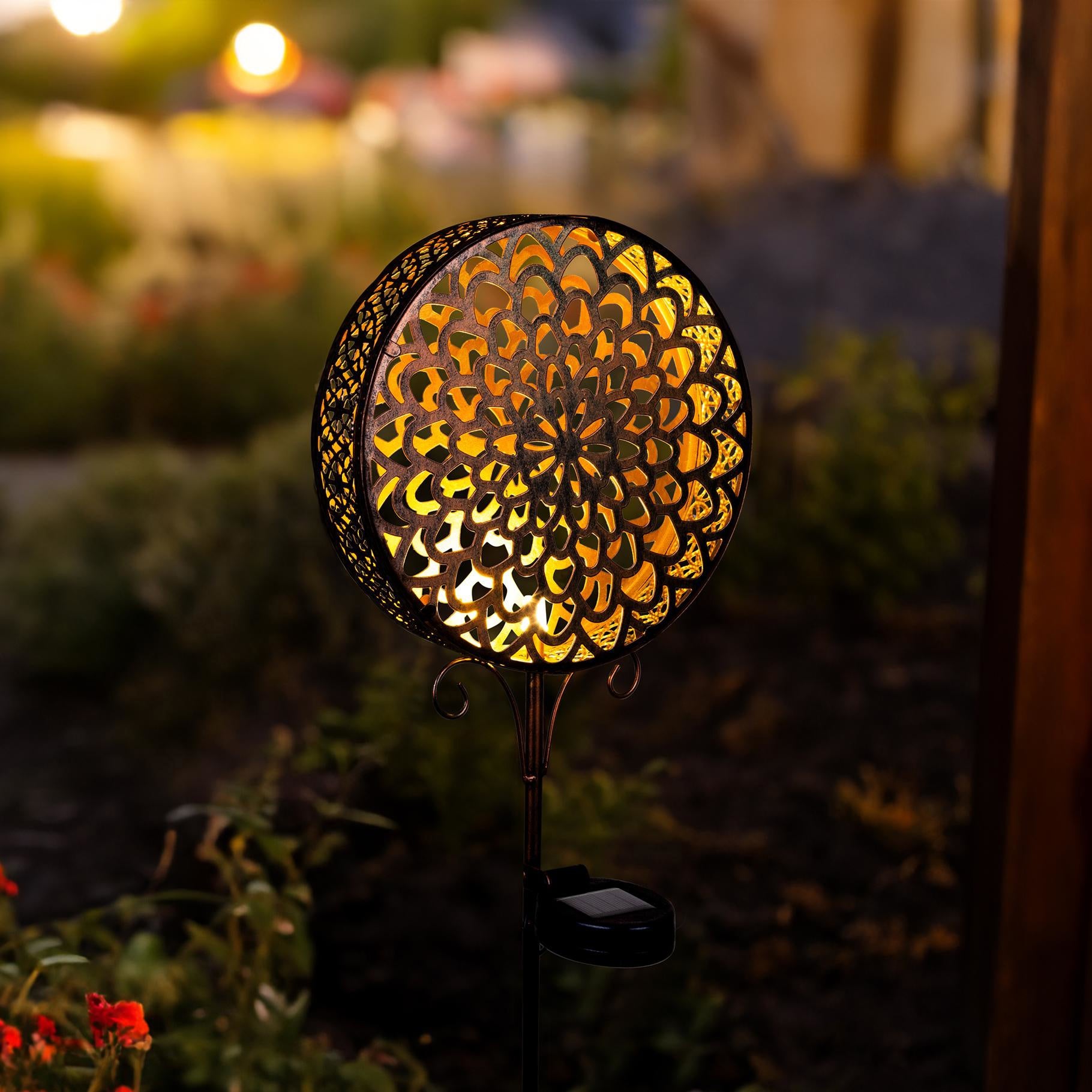 LED Solar Gartenstecker Rostlook