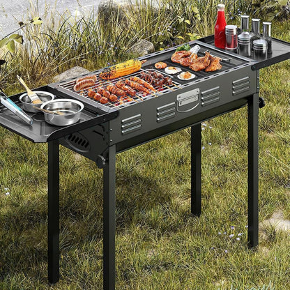 FlexiMax 100KG – Tragbarer & Praktischer Grill für schwere Lasten – Ideal für Camping, Picknicks & Kleine Terrassen Größe 30D x 117W x 68H